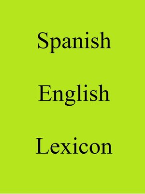 cover image of Spanish English Lexicon